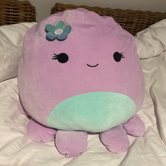 violet the octopus squishmallow with flower - Picture 2 of 3